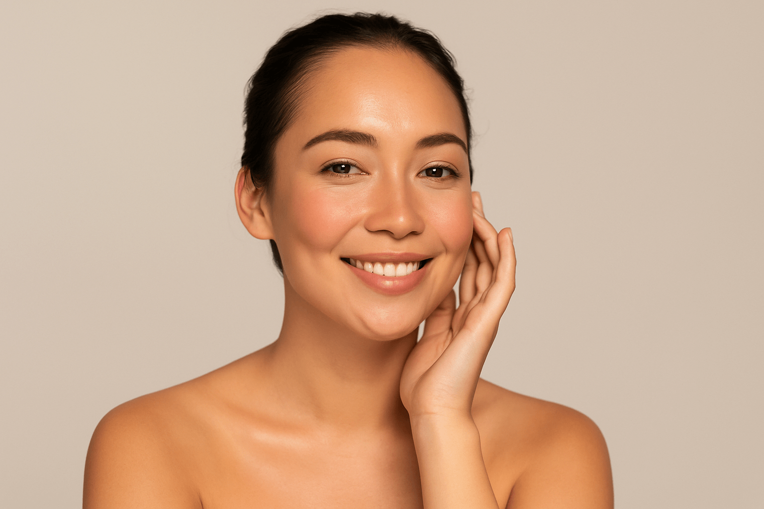 Confident woman post-treatment - skin rejuvenation results