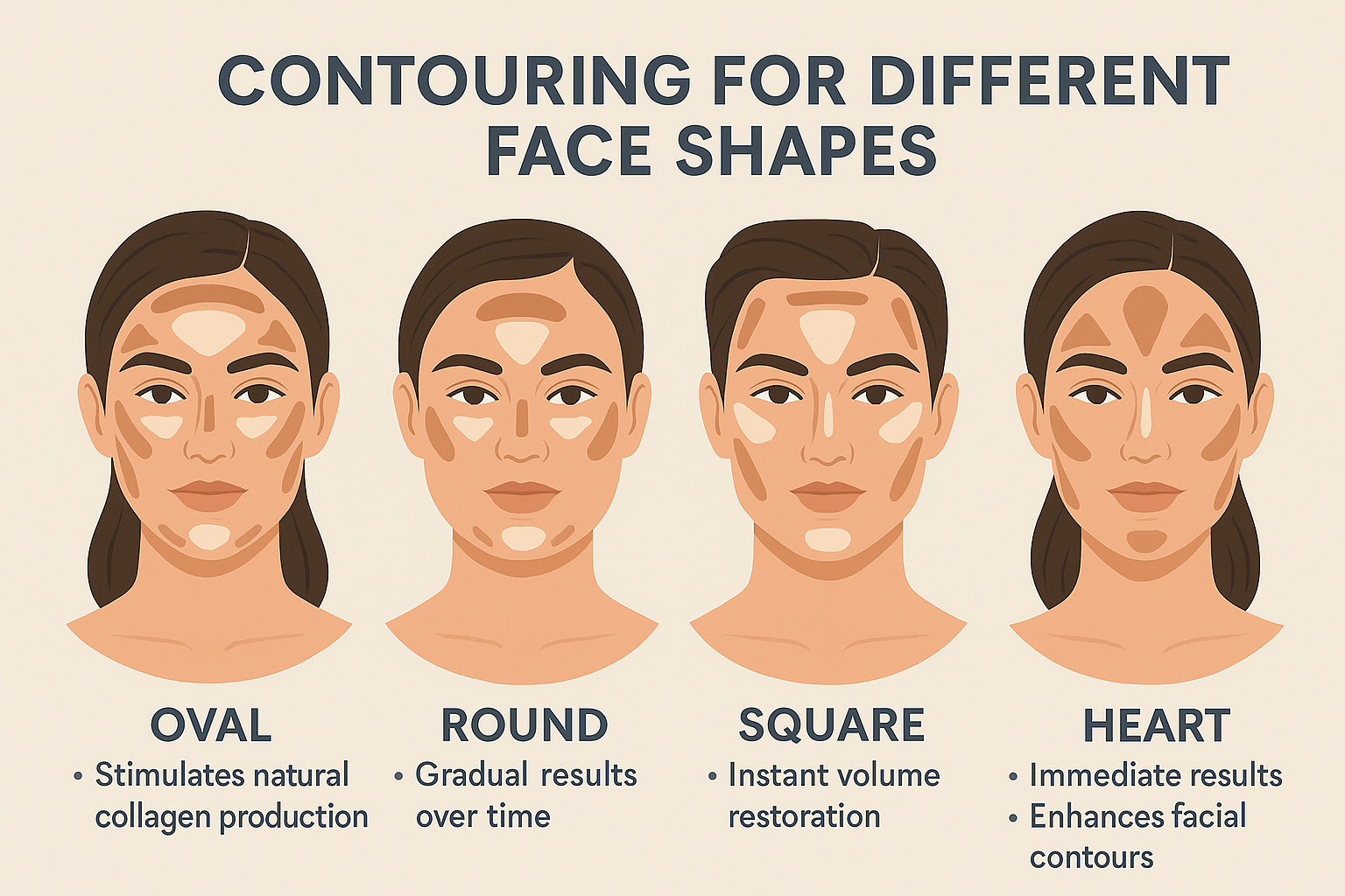 Dermal filler benefits - facial contouring illustration