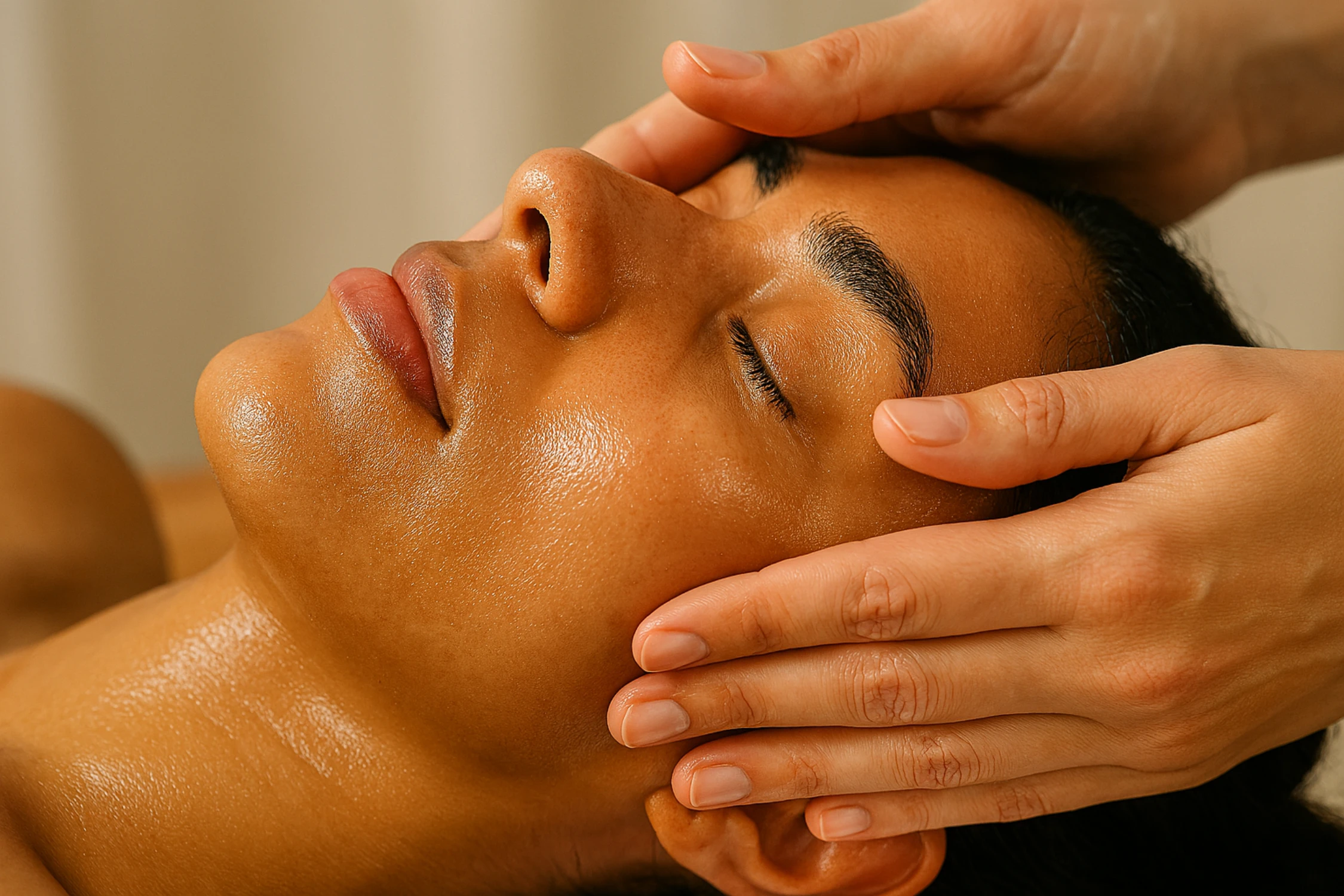 Person applying aloe vera gel to their forearm.