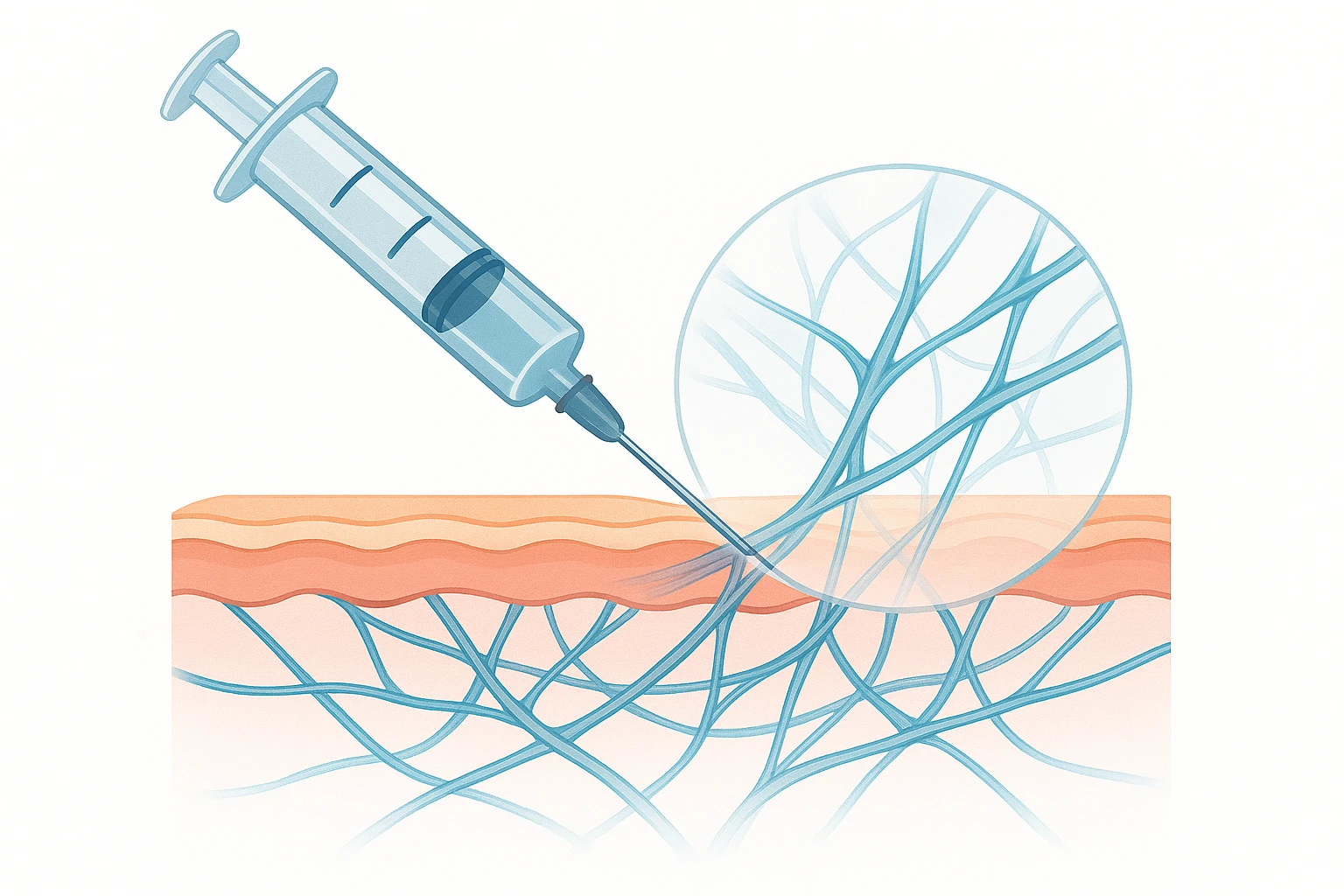 Collagen-boosting injection for skin rejuvenation treatment
