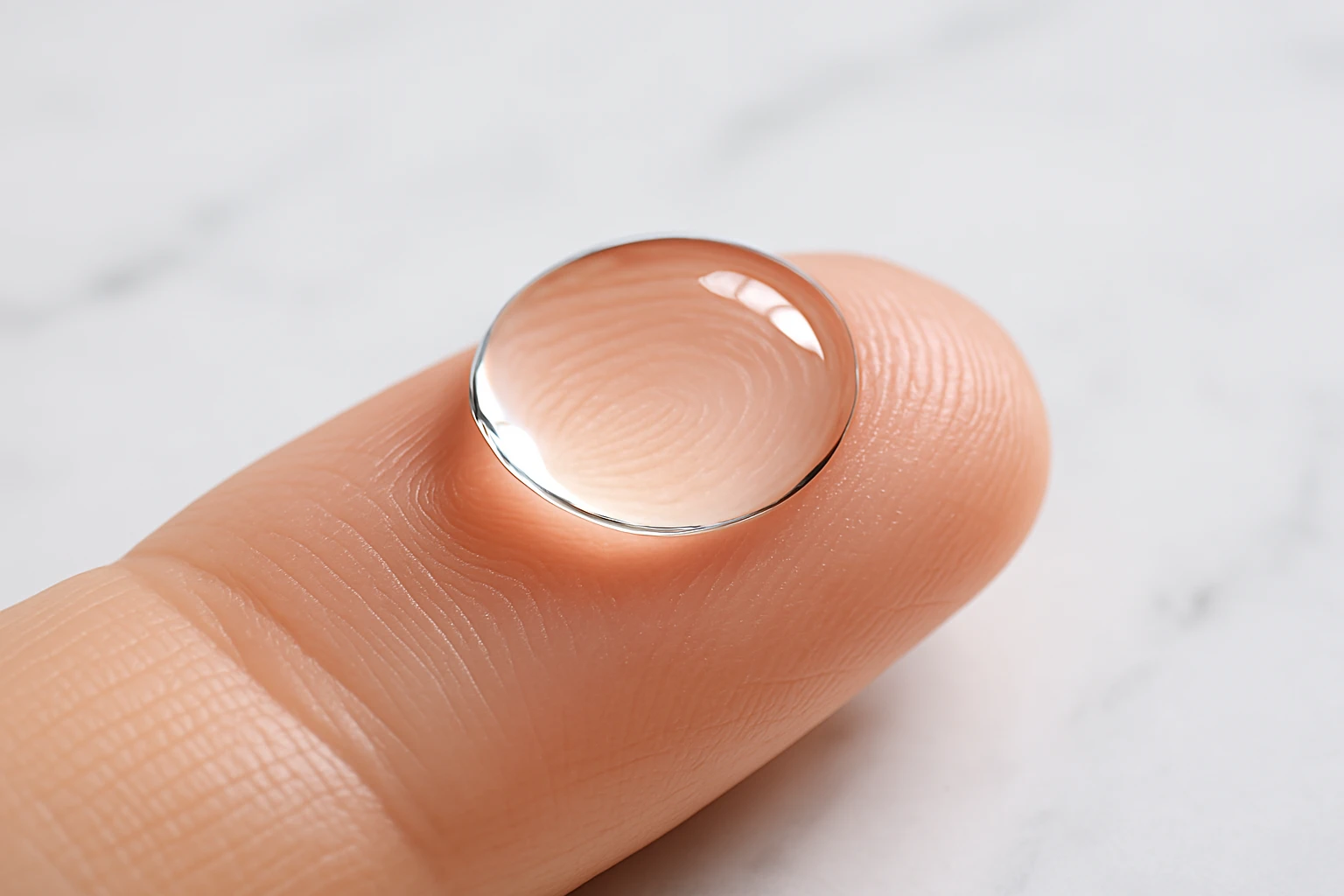 Hyaluronic acid serum droplet boosting hydration barrier