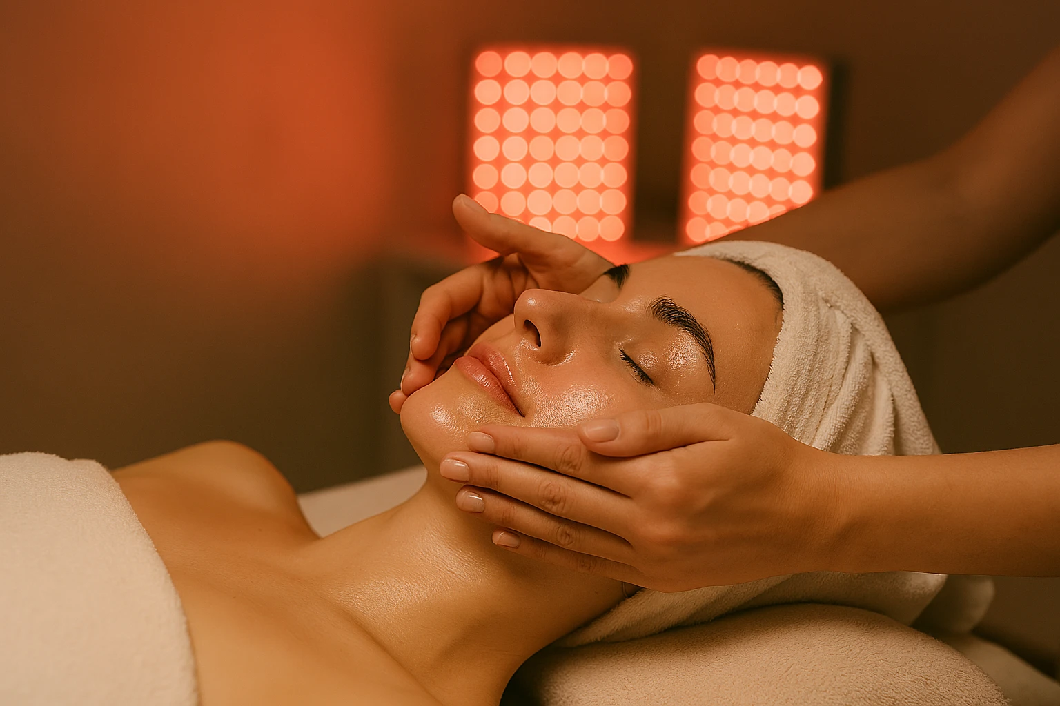 Facial massage improving skin glow and circulation