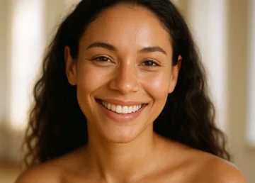 Smiling woman glowing after skin rejuvenation treatment benefits